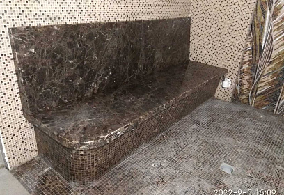Хаммам-скамья в банный комплекс из мрамора